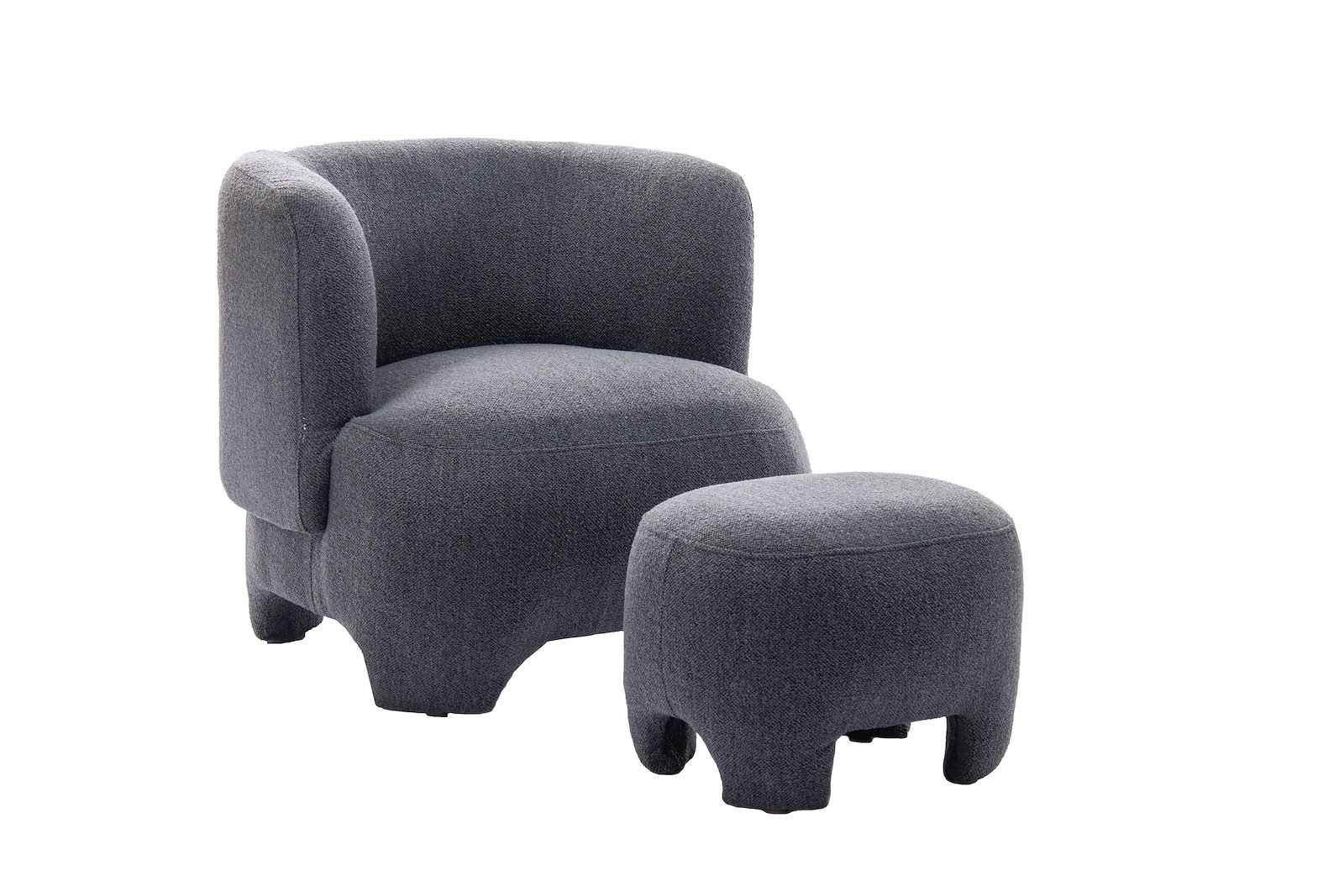 Teddy hvilestol Tekstil Crush dark grey