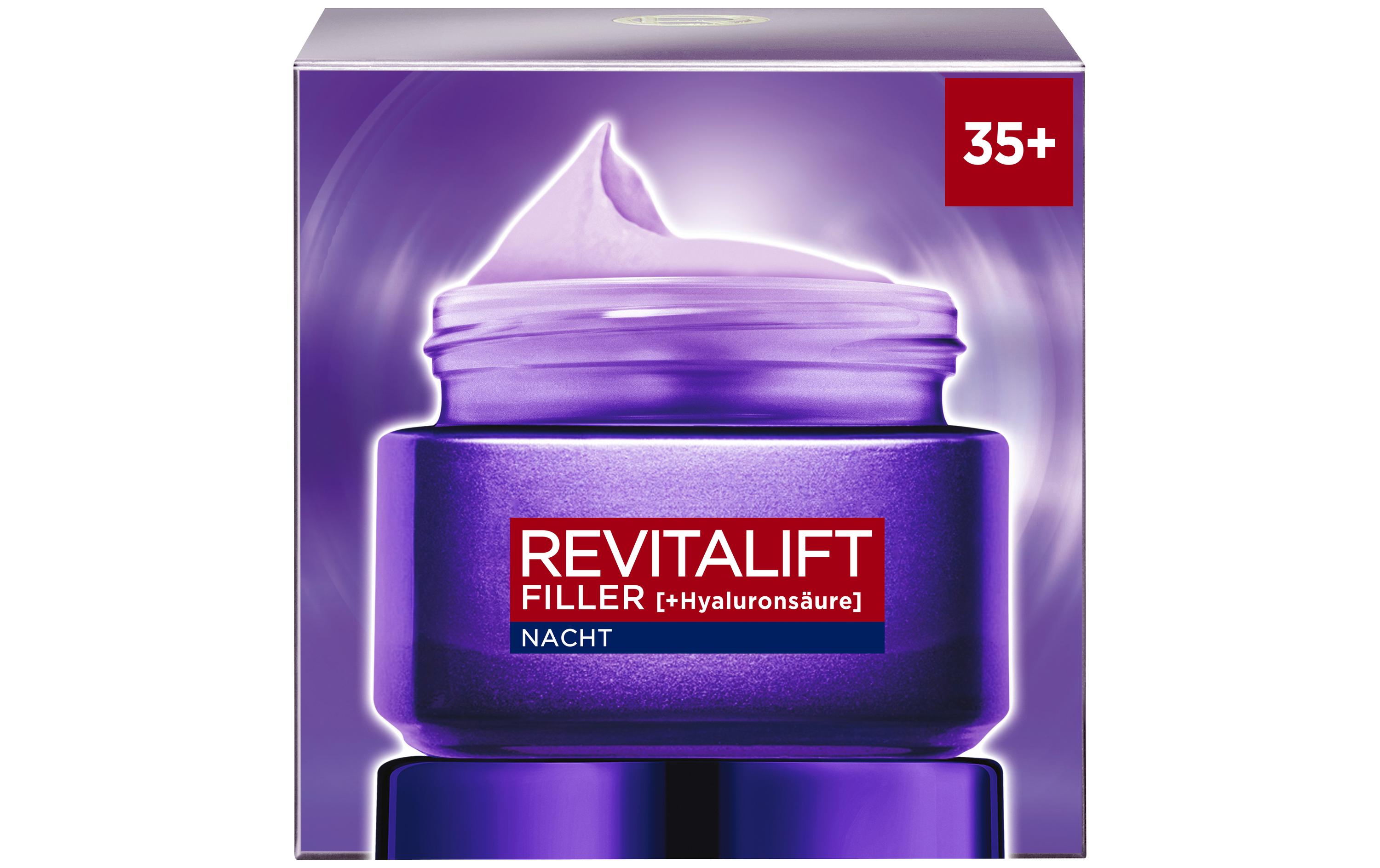 Nachtcrème Revitalift Filler +Hyaluronsäure 50 mlIntensiv aufpolsternde Anti-Age Gesichtspflege