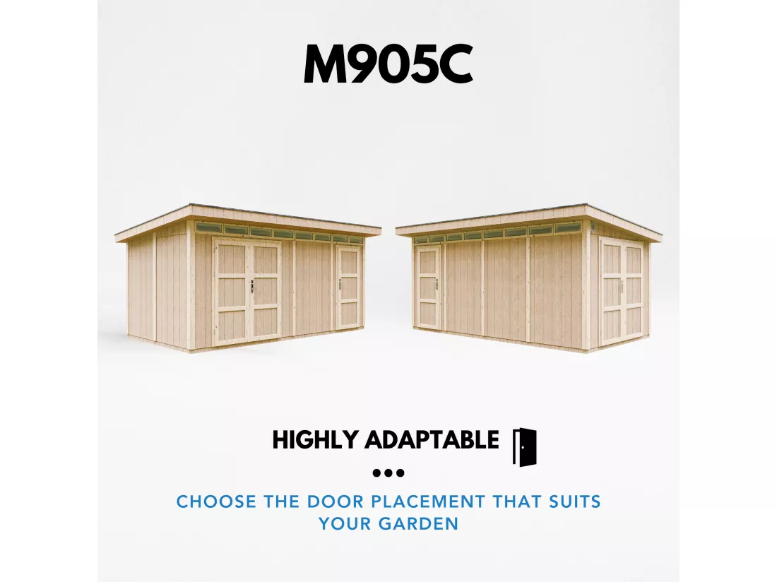 Abri de Jardin Qualité Premium 8.52+2.95 m² - Cabane de Jardin Exterieur Cabane de Jardin Exterieur - Garage Moto Exterieur Timbela M905C - HARVEST HONEY