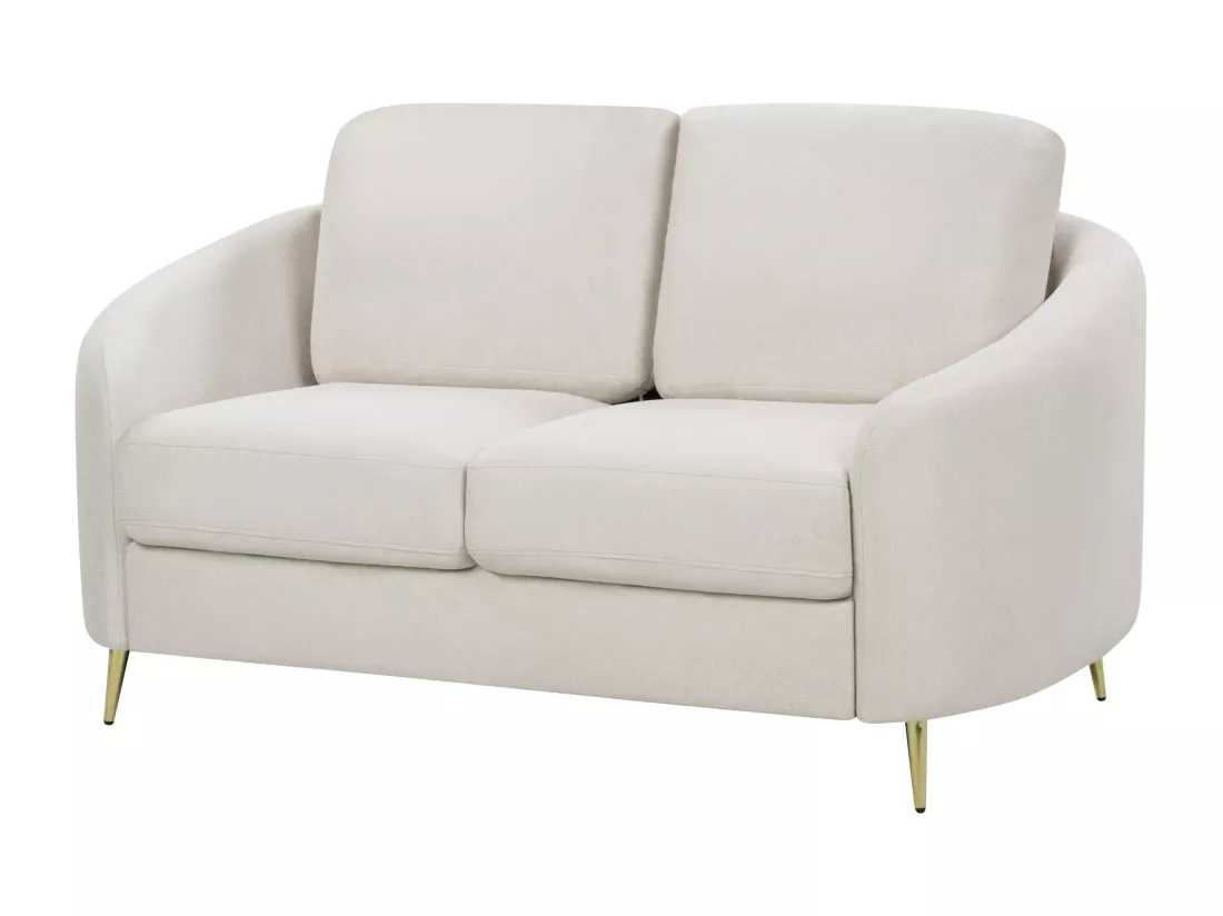 Canapé 2 places en tissu beige clair TROSA