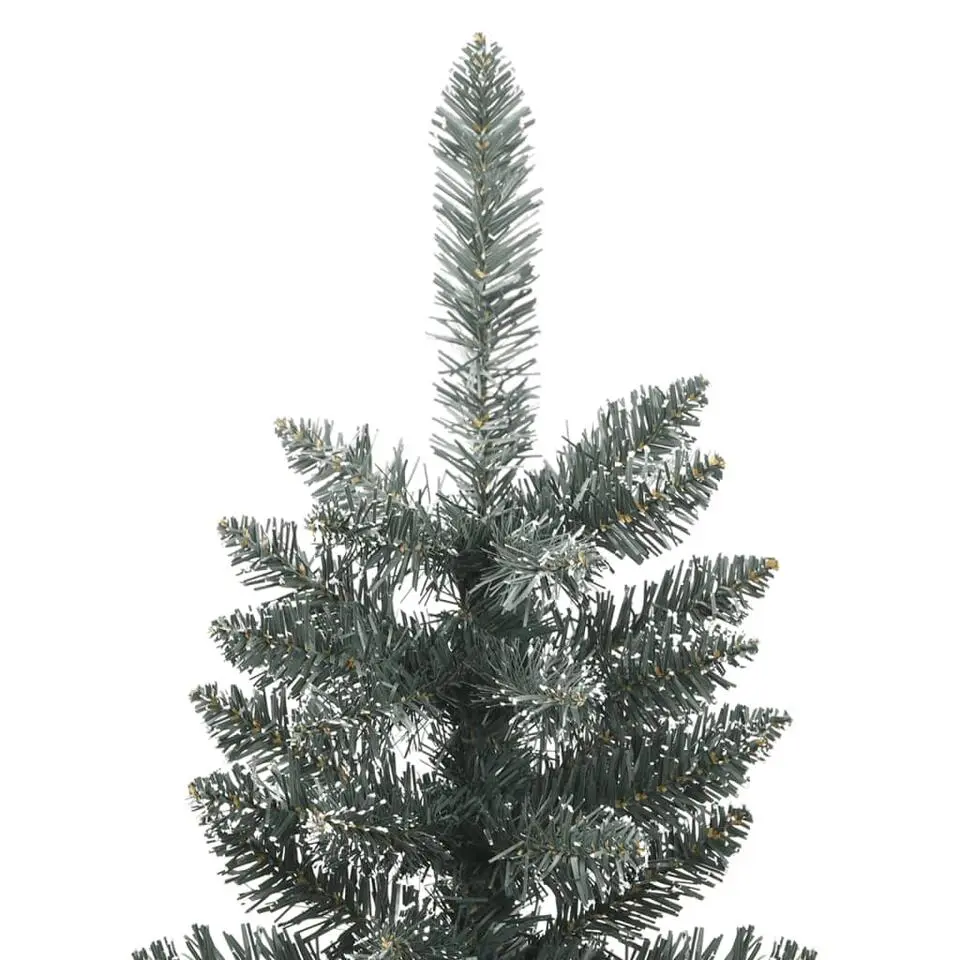 vidaXL Kunstkerstboom met standaard smal 210 cm PVC groen
