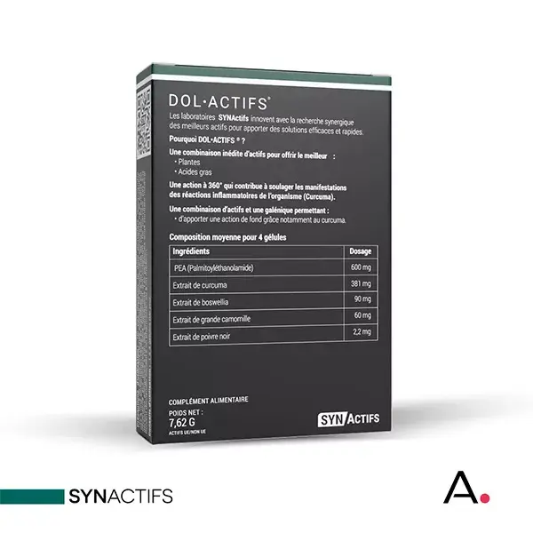 Aragan - Synactifs - Dolactifs® - Antiinflamatório - Cúrcuma - 20 Cápsulas