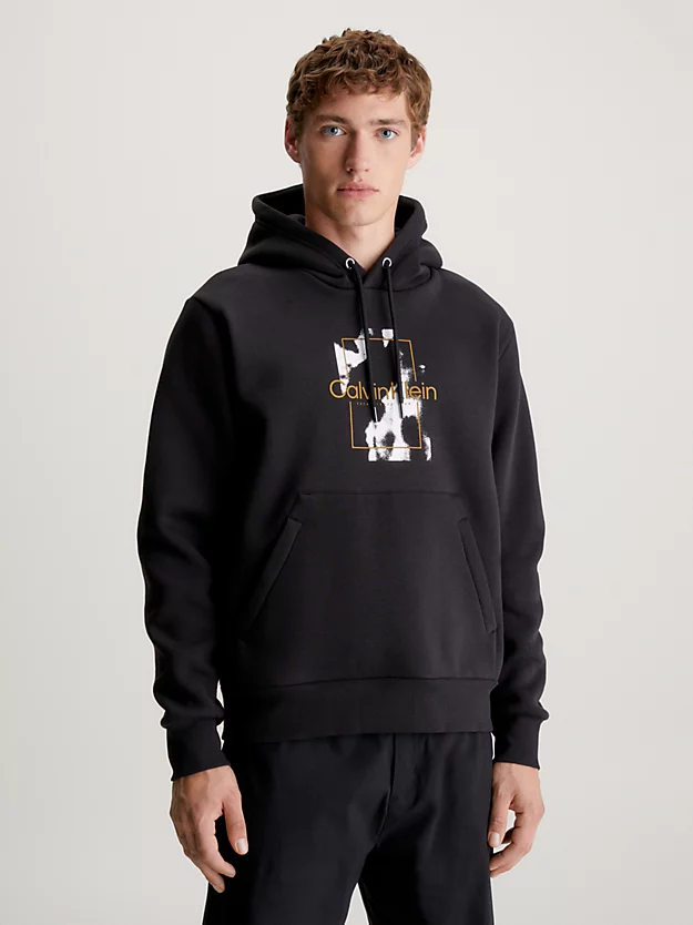 Moletom com Capuz e Logo Camuflado