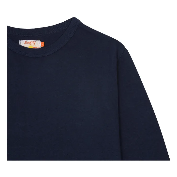 sunray T-shirt Hi'aka Manches Longues Coton Recyclé 260g | Bleu marine