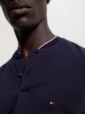Polo Slim Fit com Gola Mandarim