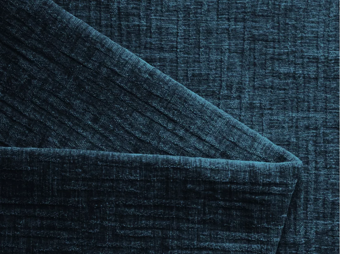 Fauteuil en tissu chenille - bleu royal - AILANI