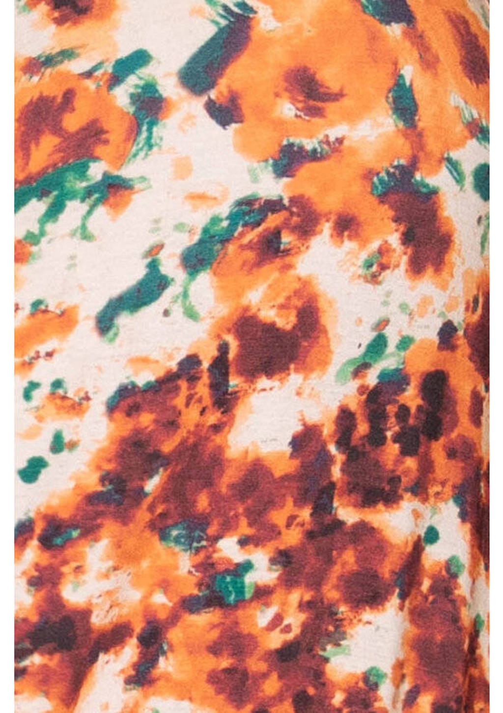 LOVE2WAIT zwangerschaps- en voedingsjurk met all over print oranje/brique/groen