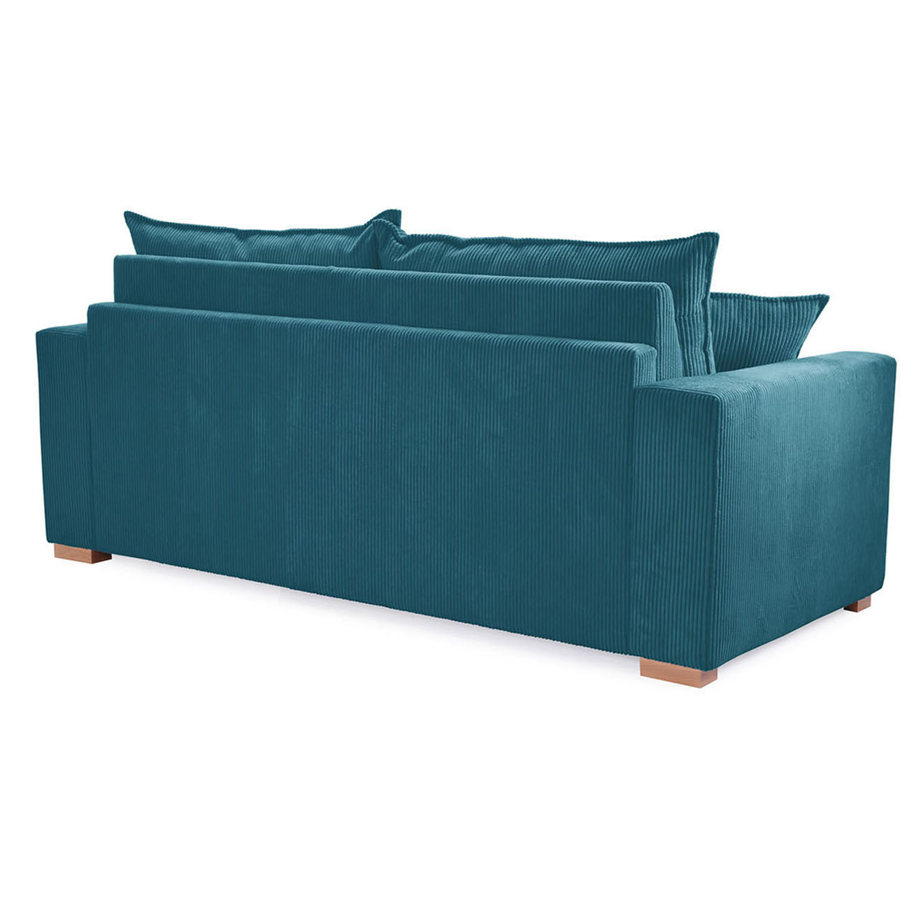Bobochic Canapé droit augustin ouverture express velours côtelé bleu foncé foncé foncé  - 205x97x96 cm