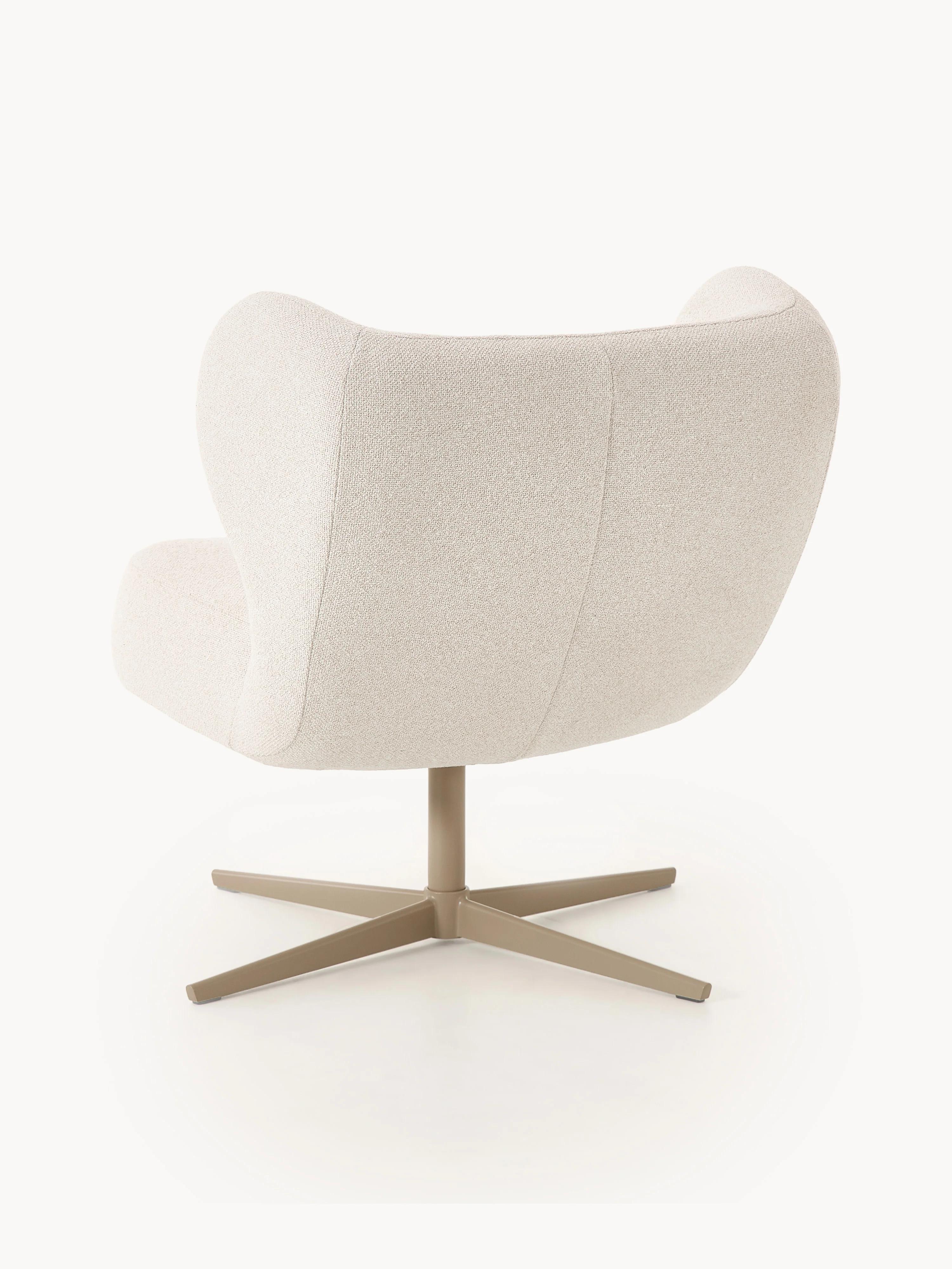 Bouclé draaibare loungefauteuil Ines