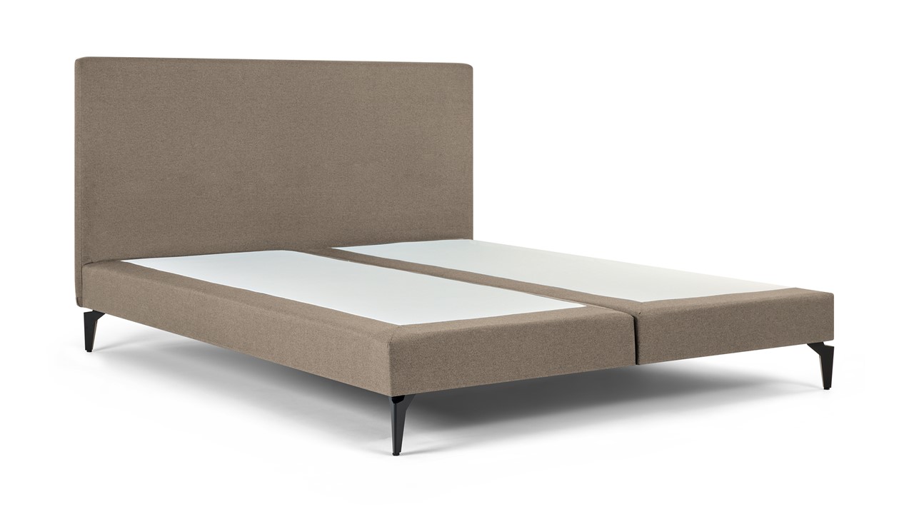 Boxspring Cisano zonder matras taupe