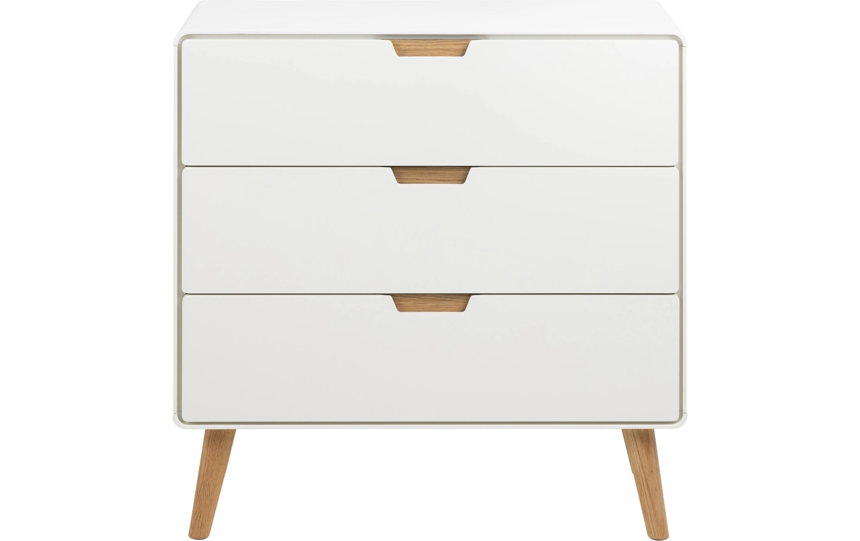 Kommode Lowell 80 x 80 cm, Weiss<br>Geräumige Kommode mit viel Stauraum