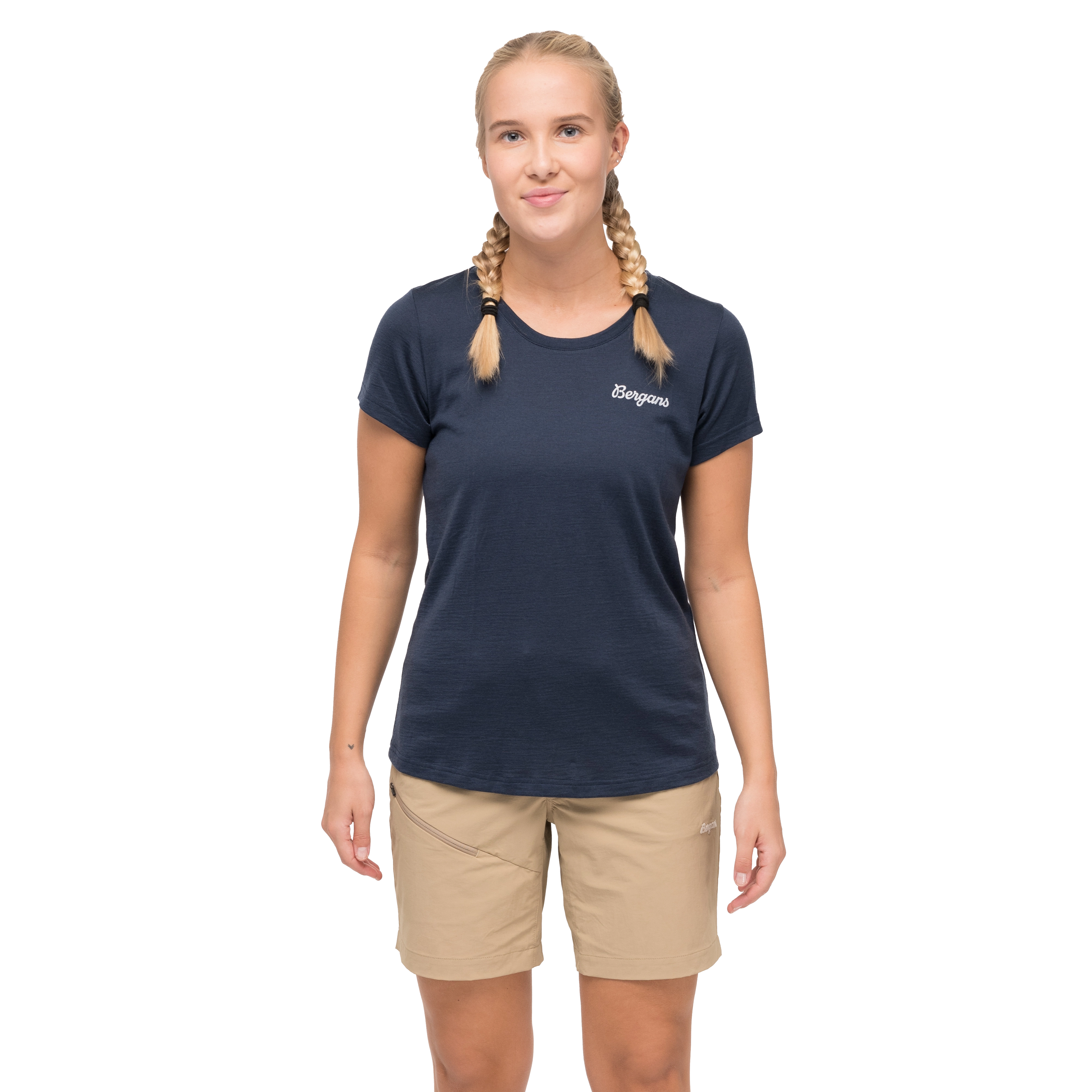 Rabot Emblem Wool Tee Women Navy Blue