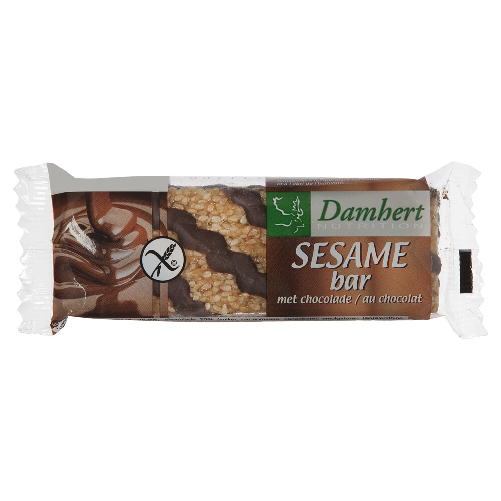 3x Damhert Traditional Sesambar Chocolade Glutenvrij45 gr