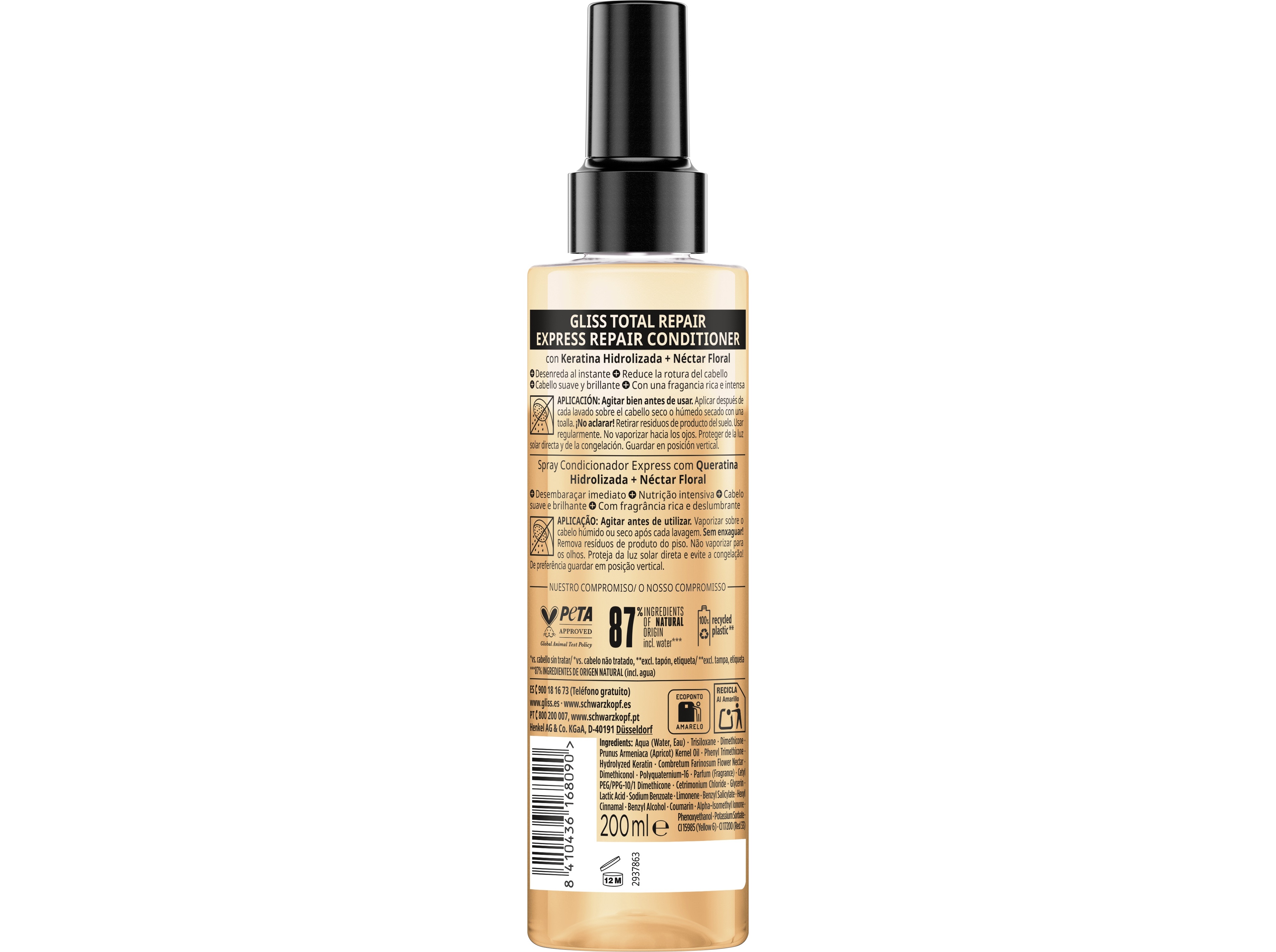 CONDICIONADOR GLISS SPRAY EXPRESS TOTAL REPAIR 200ML