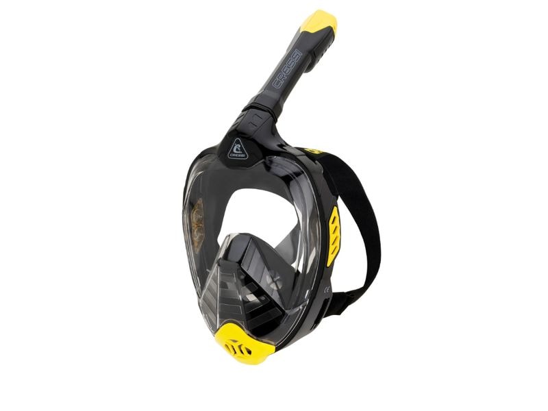 CRESSI Full Face Mask Bali Schwarz/Gelb L/XL Silikon-Vollgesichtsmaske für Erwachsene