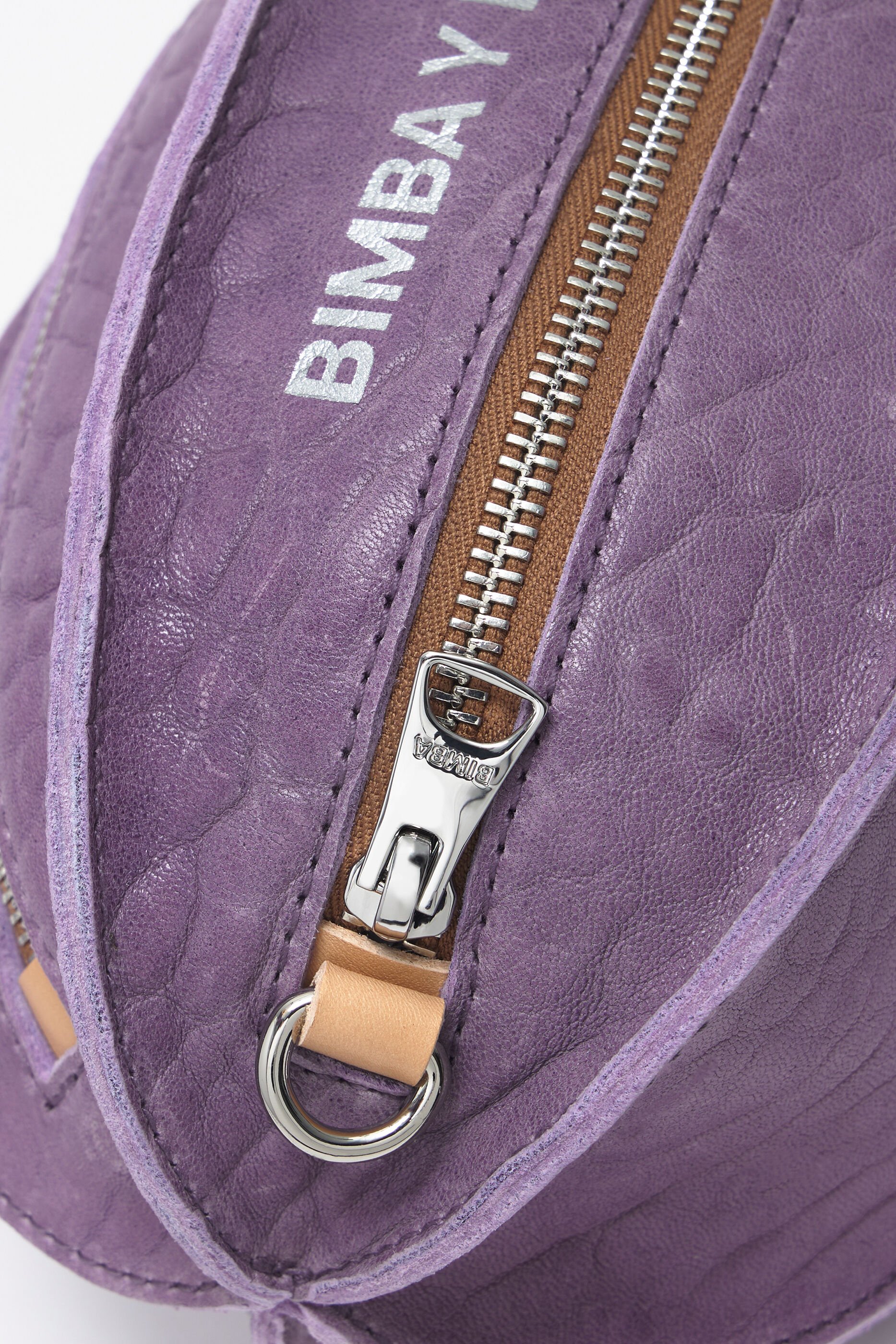Bolsa Pelota S em couro lilás