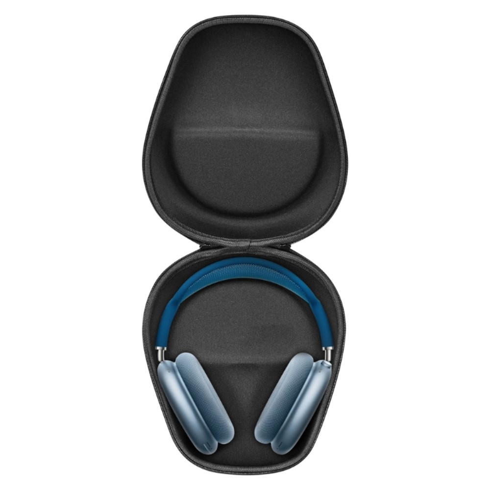 (212x176x97mm) AirPods Max EVA Kunststoff Schutztasche Hartschale mit Tragegriff - Schwarz