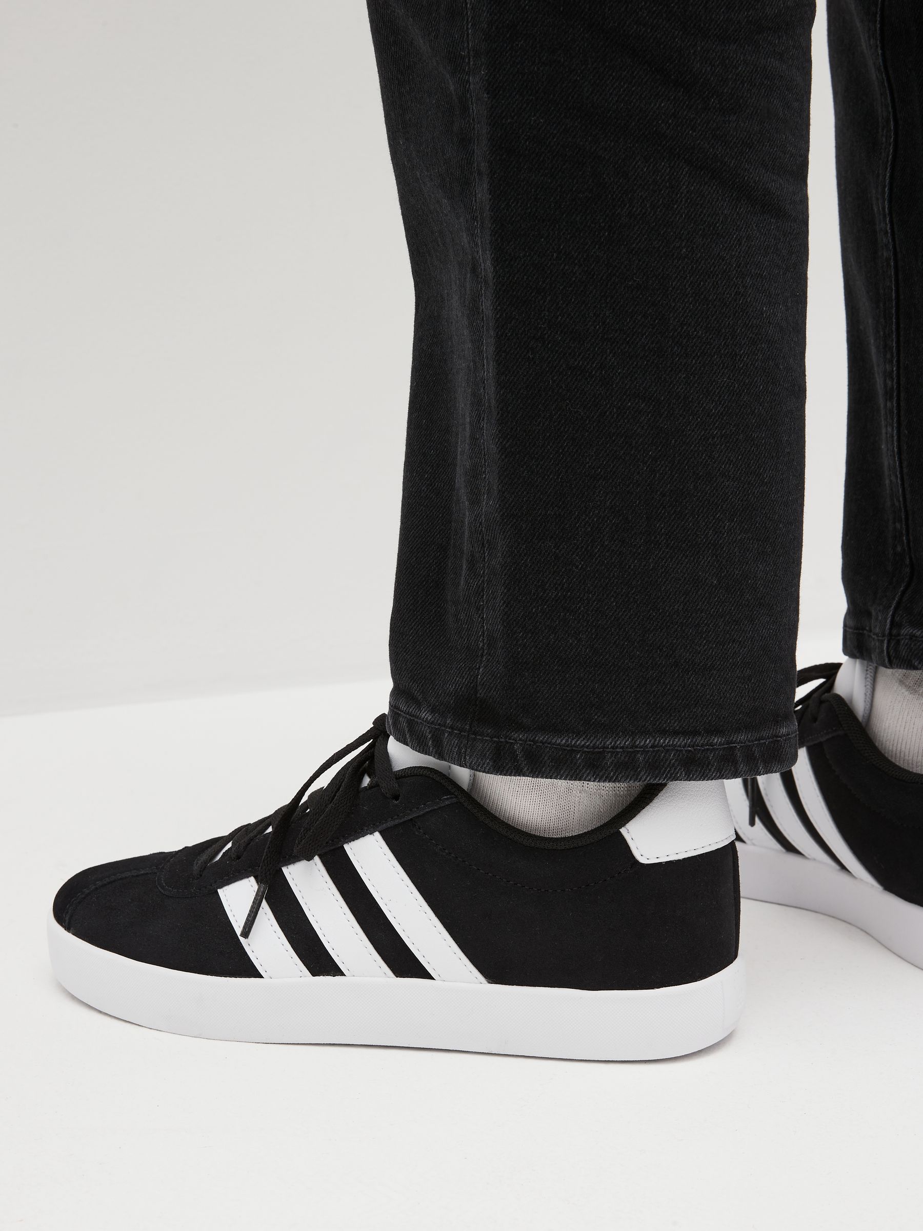 Zwart - adidas Vl Court 3.0 Veterschoenen voor kinderen