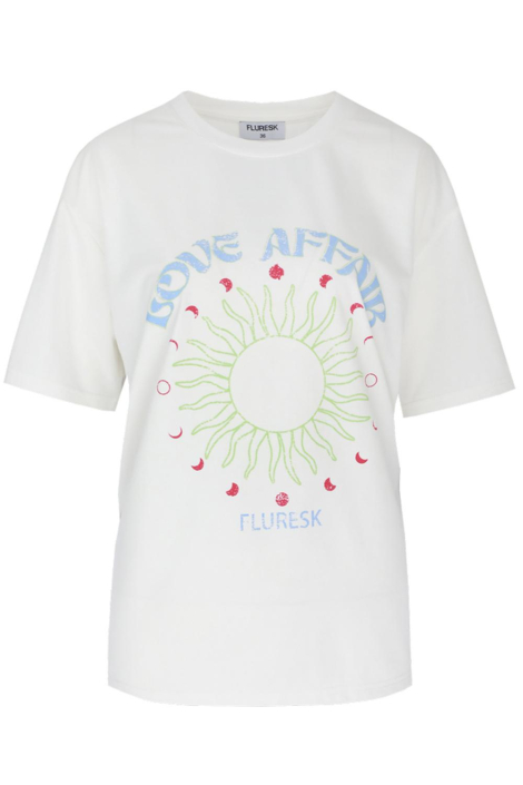 Fluresk witte dames t-shirt