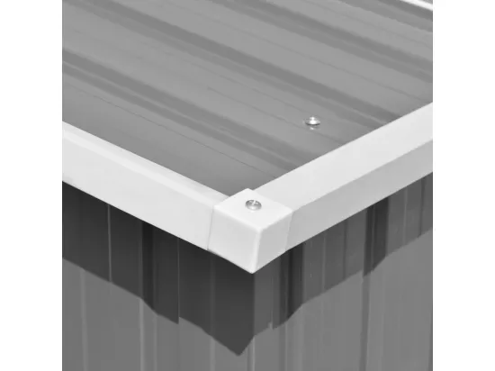 Abri de jardin Gris 257x990x181 cm Acier galvanisé