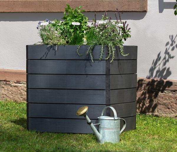 Garantia Kunststoff-Hochbeet Ergo Quadro Wood