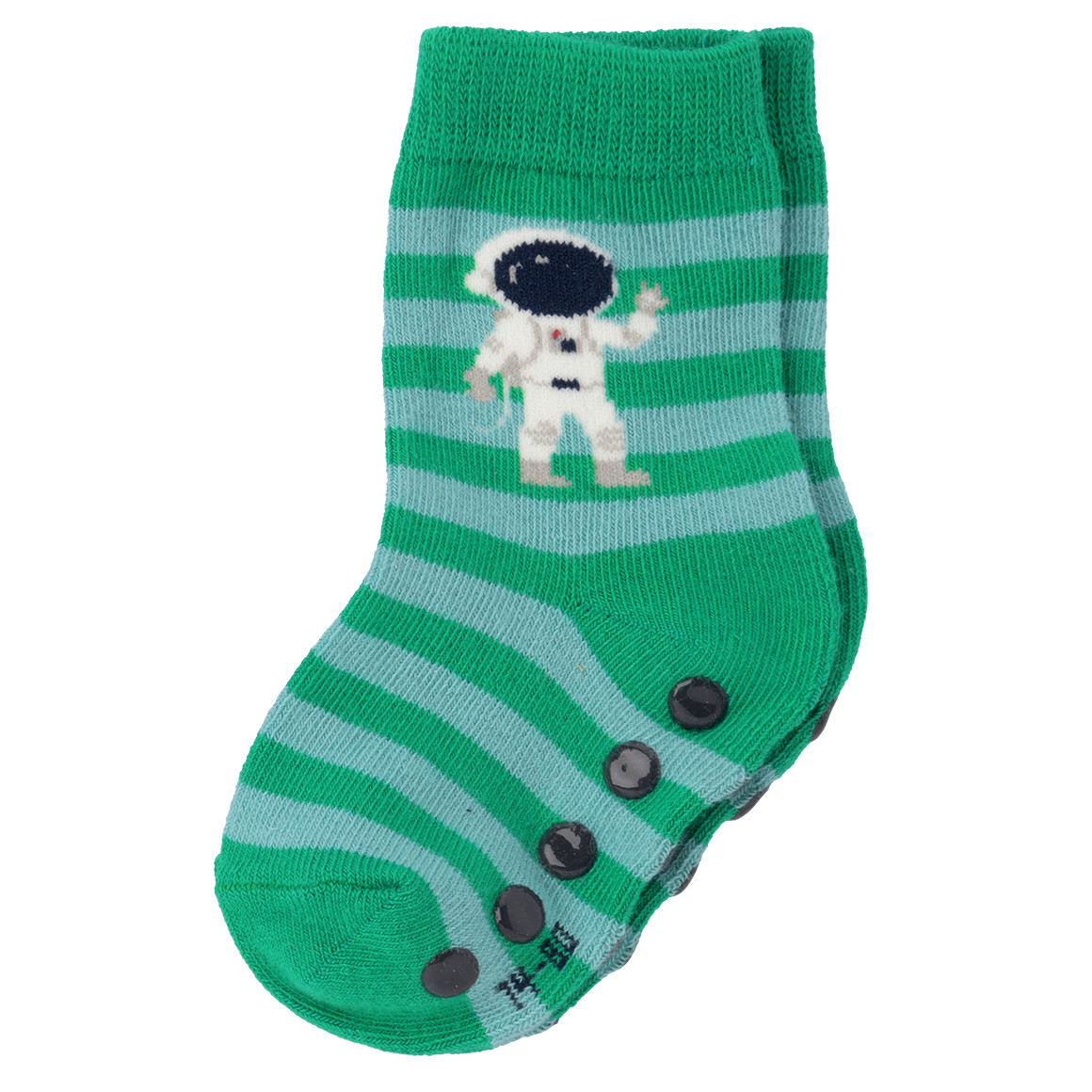 Topomini 3 Paar Baby Stoppersocken mit Bio-Baumwolle grün / dunkelblau / blau