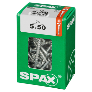 Spax schroef T-Star Plus geel 5x50 mm 75 stuks