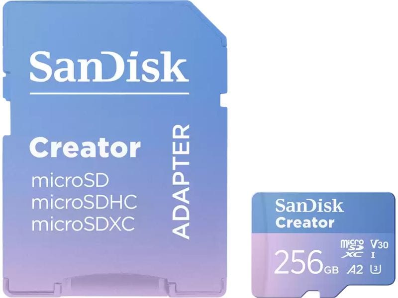SanDisk microSDXC-Karte Creator UHS-I 256 GB Professionelle microSD UHS-I-Speicherkarte