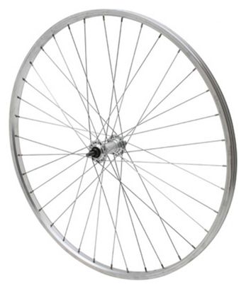 ROUE CITY 650X30A (26x1 3-8) ALU AVANT MOY ALU AXE PLEIN (35-590) (VENDU AVEC ECROU 9X100)