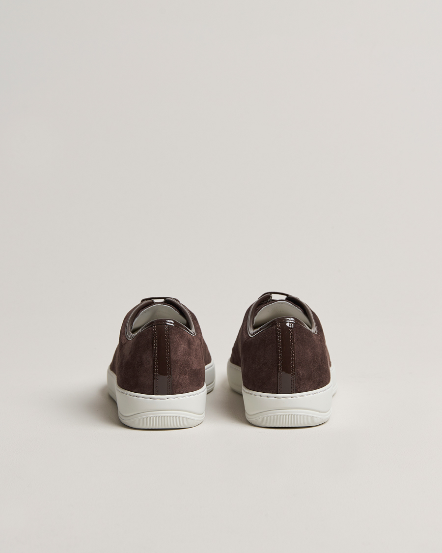 Lanvin Patent Cap Toe Sneaker Dark Brown