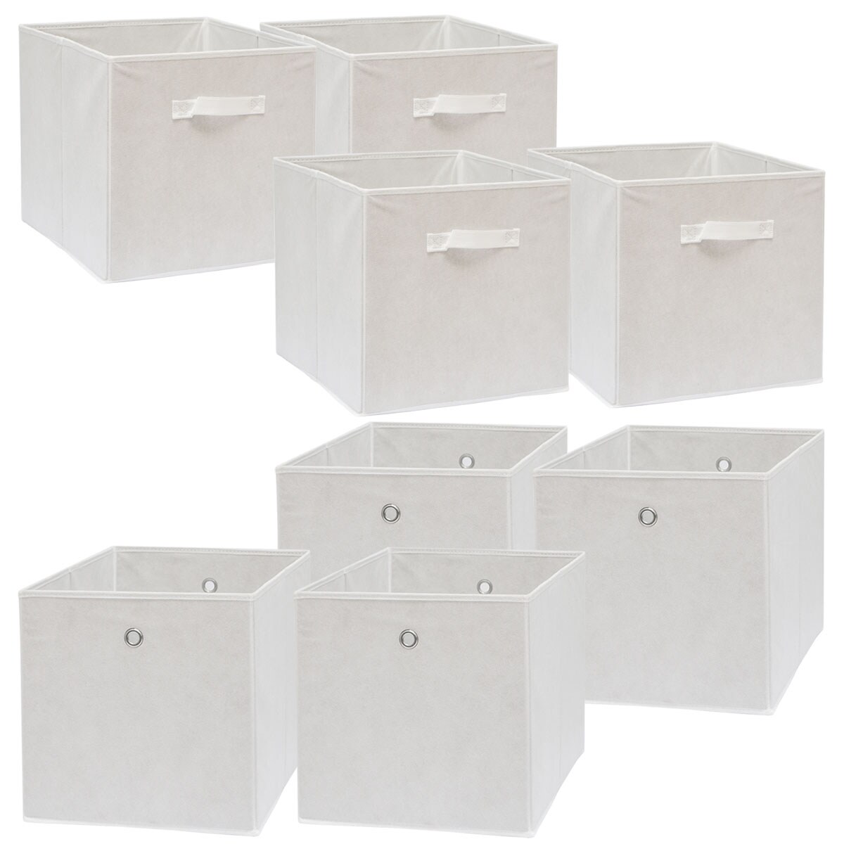 Faltbox Set 4 Boxen für Kallax Regal weiß 33x38x33cm Expedit Box faltbar