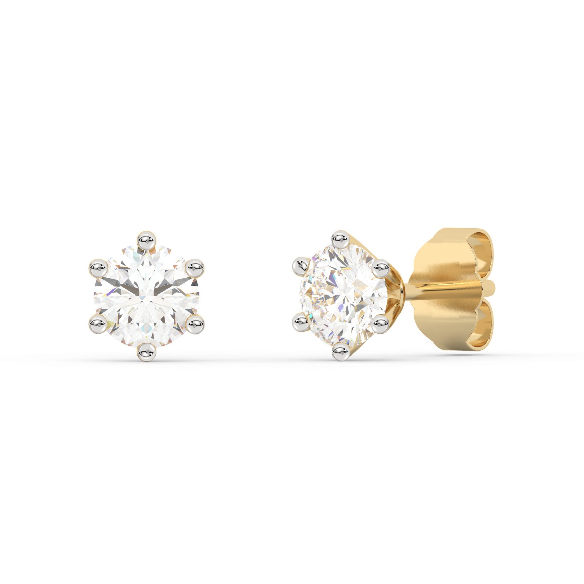 Diam Addict Ohrring 585 Gelbgold mitim Labor gezüchtetem Diamanten