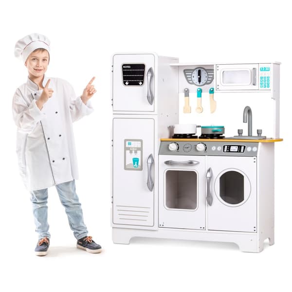 Enormt hvitt barnekjøkken av tre fra ECOTOYS