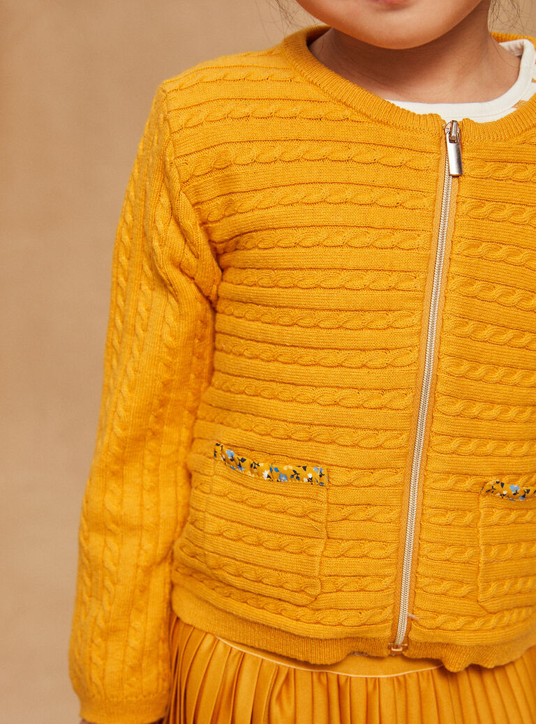 Gilet à manches longues jaune