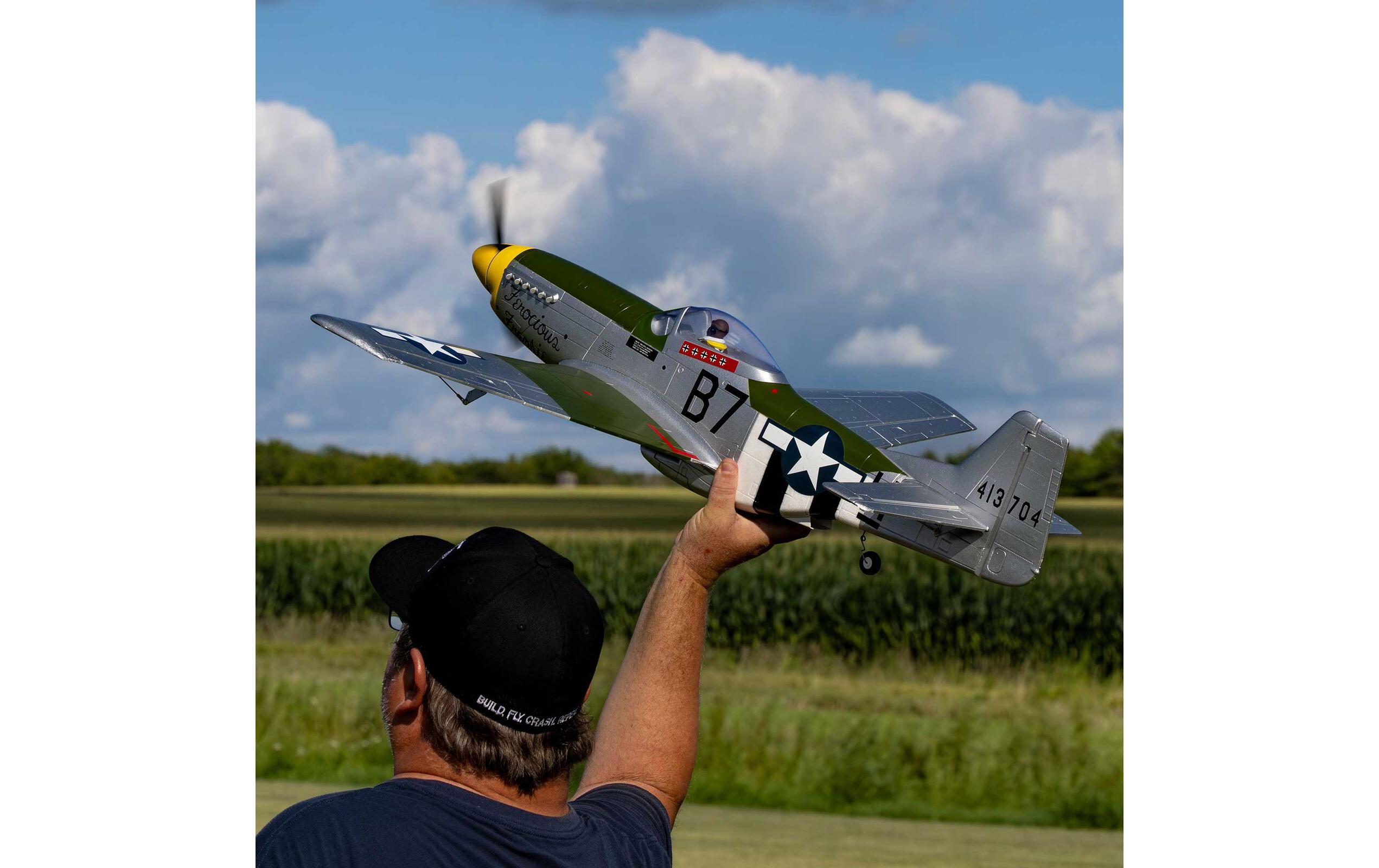 Warbird P-51D Mustang 1000 mm BNF, AS3X+ und SAFE Select<br>Warbird-Modell für Anfänger