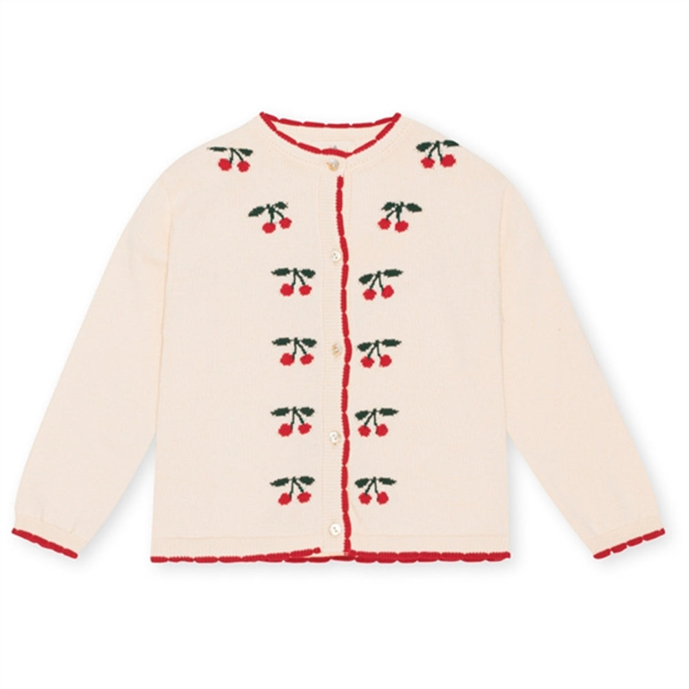 Pearled Ivory Cherrily Strik Cardigan
