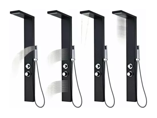 Système de panneau de aluminium noire 15 x 47 x 130 cm 02_0003119