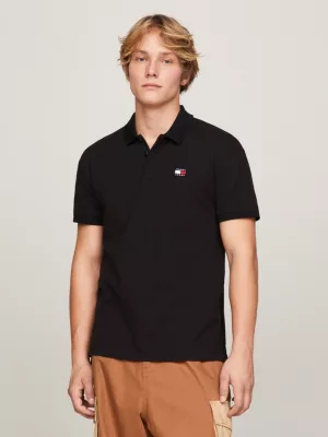 Polo Classic Fit Badge em Piqué Camurçado
