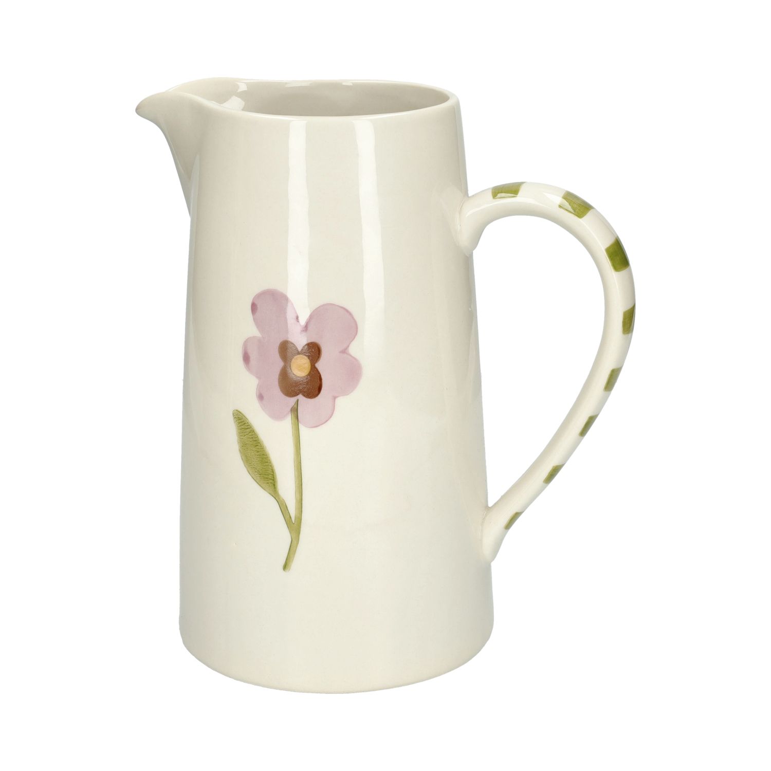 Kan, steengoed, viooltjes, 1,75 liter