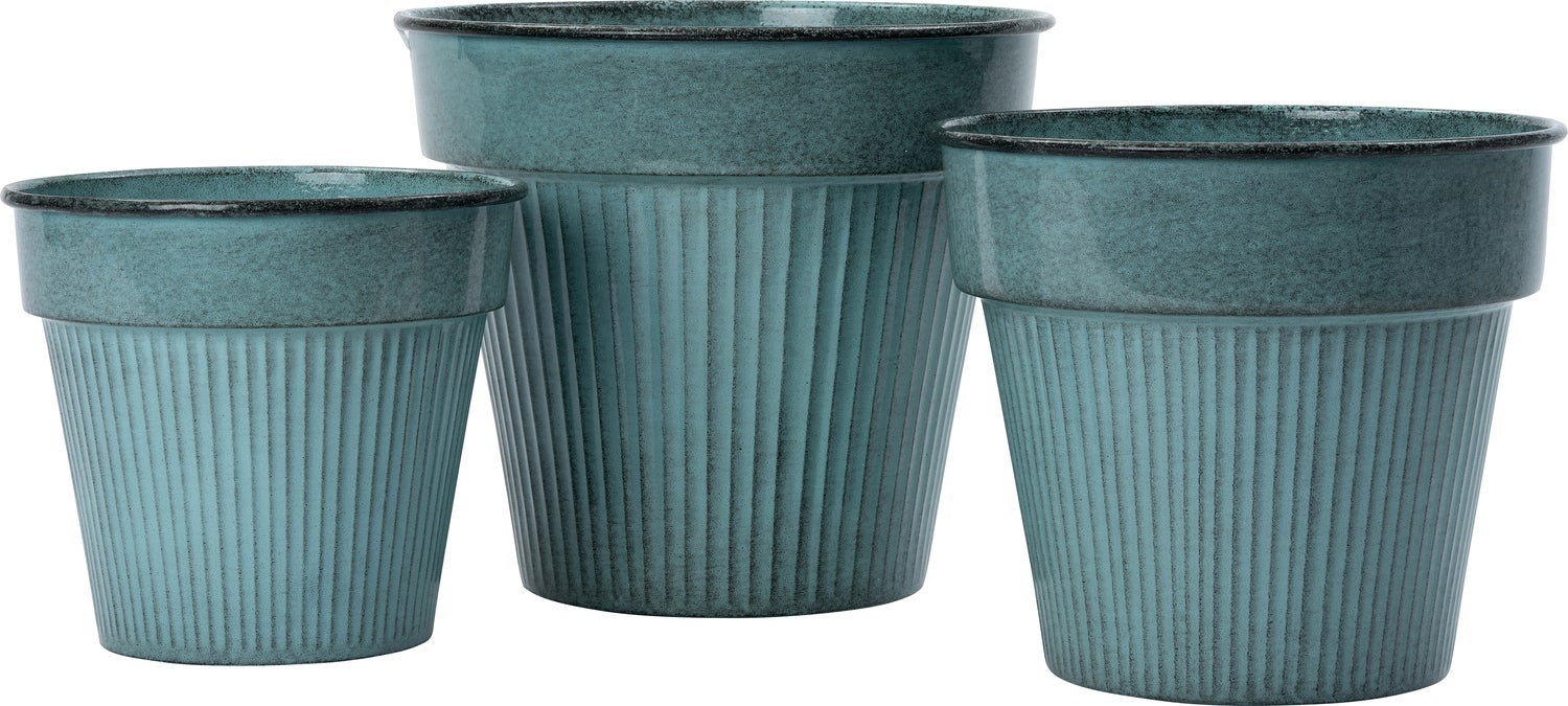 Intratuin bloempot Kraag blauw D 32 H 28 cm