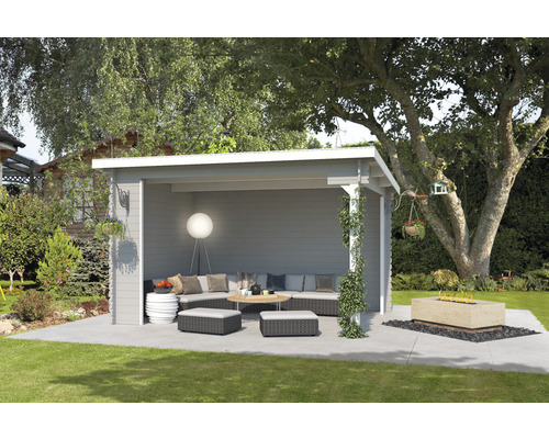 Gazebo Outdoor Life Buffalo 380 x 275 cm lichtgrijs