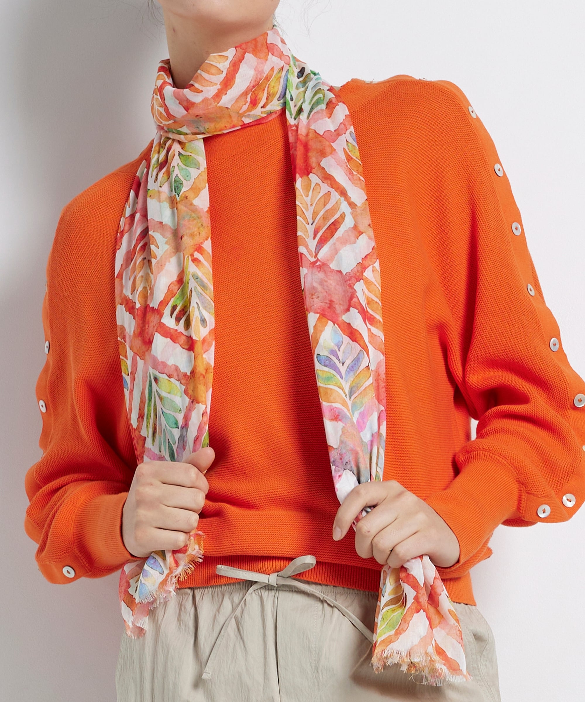 sjaal met abstracte print