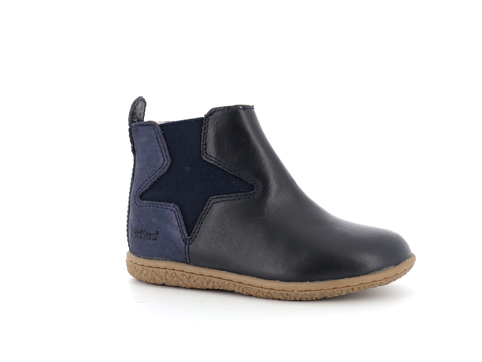 Kickers-744611 Cuir Bleu nuit