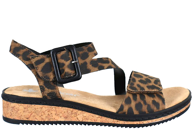 RIEKER SANDAL I LEOPARD PU