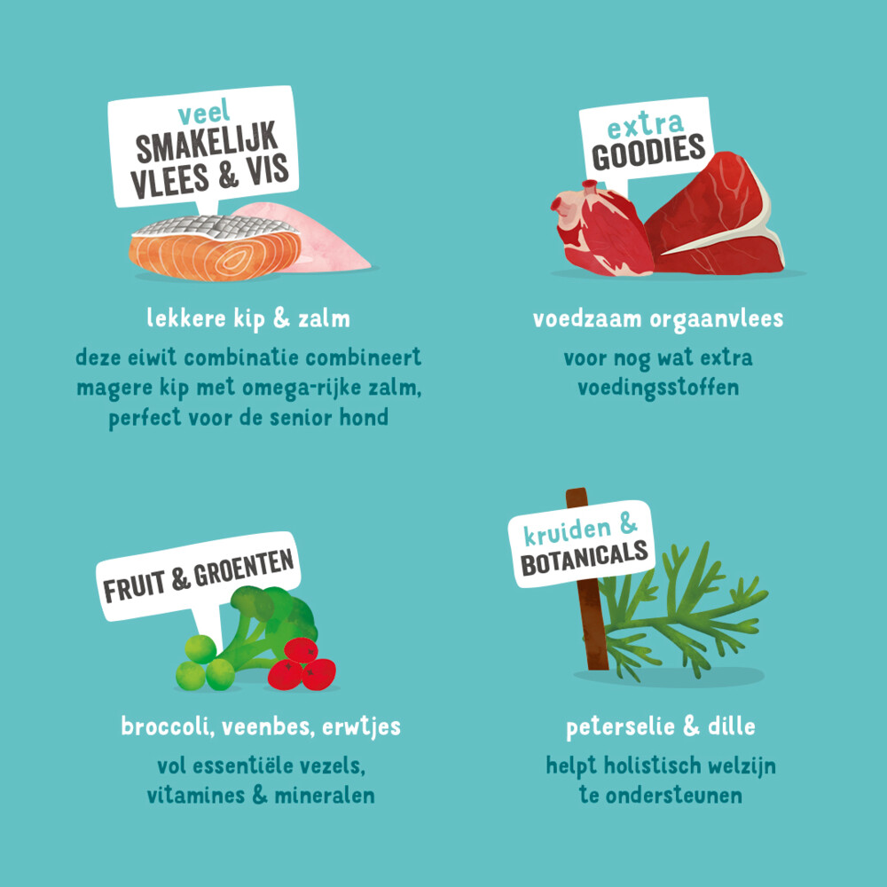 11x Edgard & Cooper Kuipje Vers Vlees Senior Hondenvoer Kip - Zalm150 gr