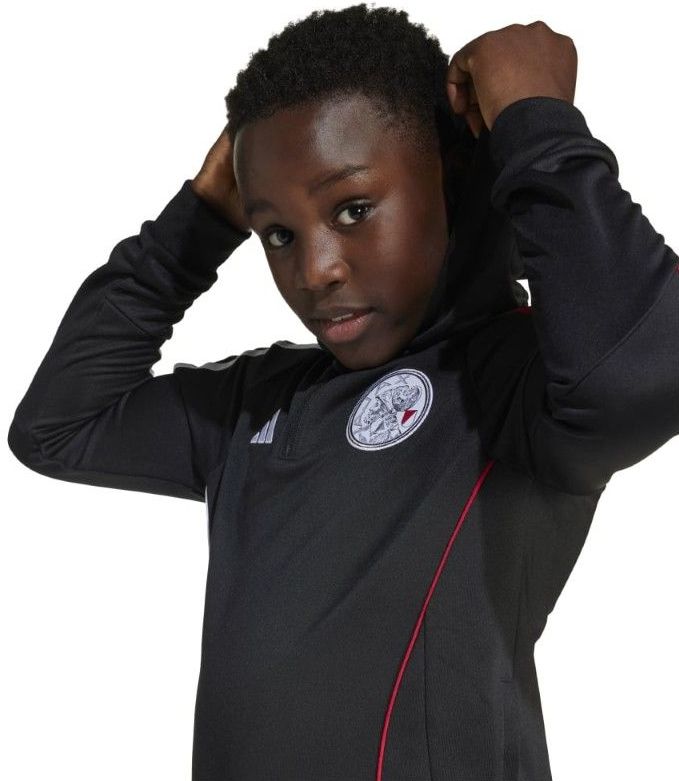 adidas - Ajax Track Hoodie - Zwart Wit Rood - Gemaakt van Gerecycled Polyester