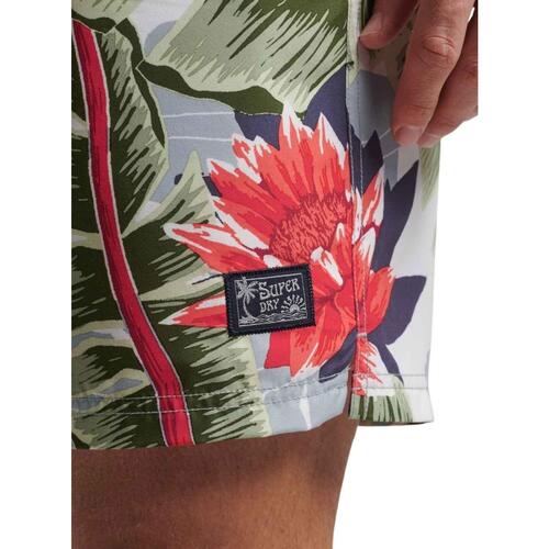 Superdry - VINTAGE HAWAIIAN SWIMSHORT Blanco