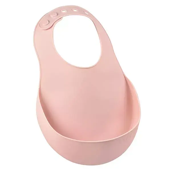 Babador de silicone Béaba Mealtime Rosa Antigo