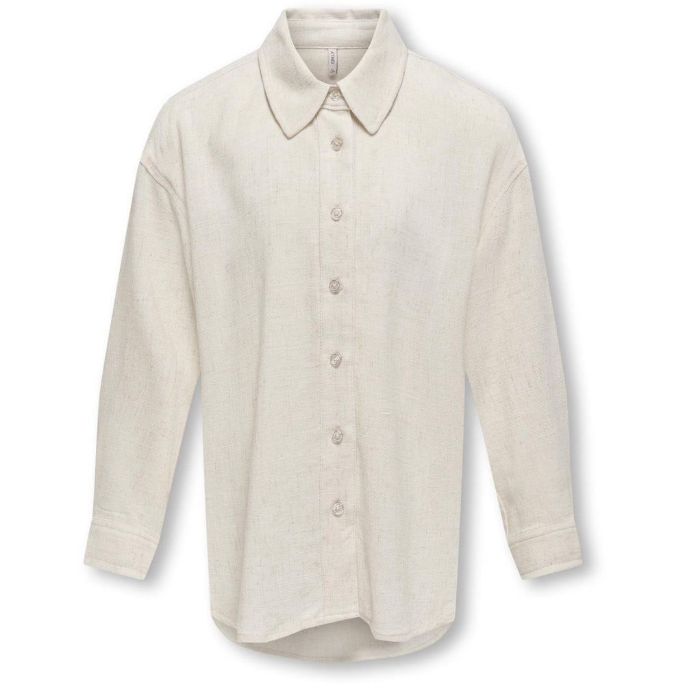 Køb kids ONLY Moonbeam Siesta L/S Hør Blend Ovs Skjorte Pnt
