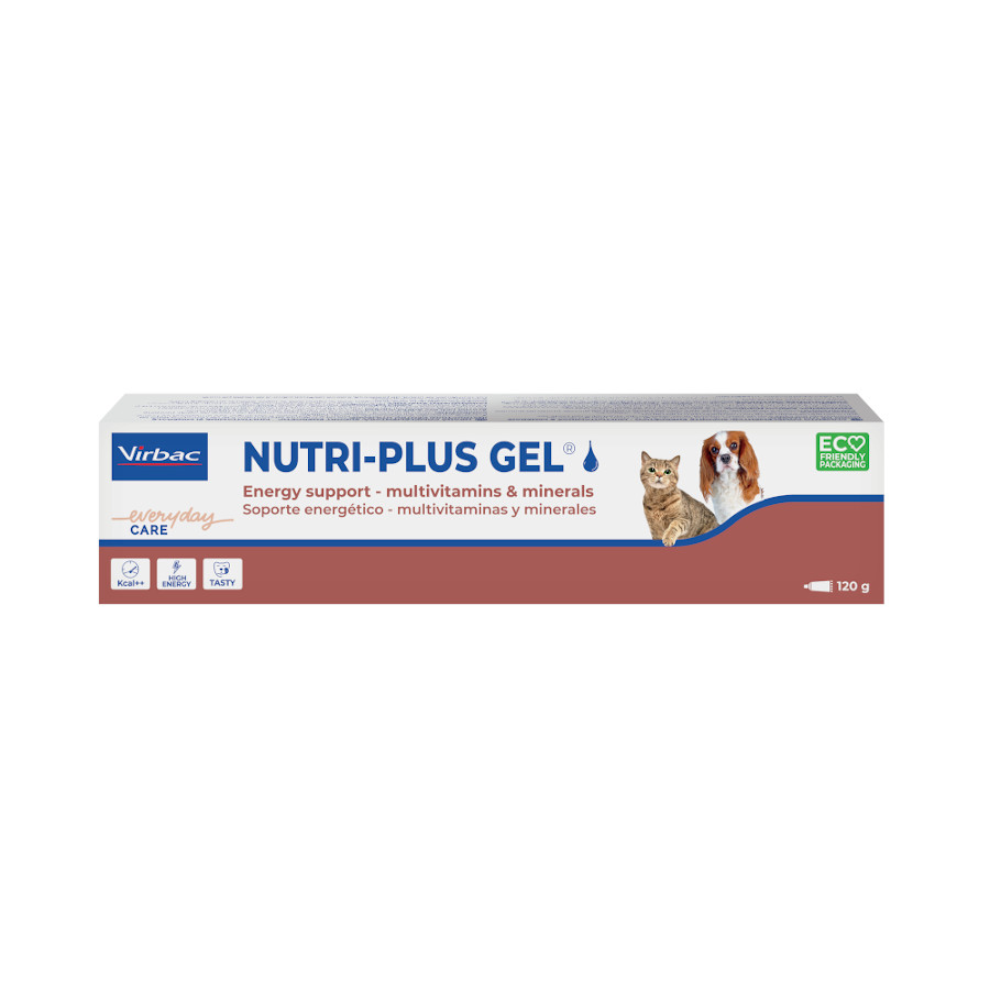Suplemento em gel Virbac Nutriplus para cães e gatos.